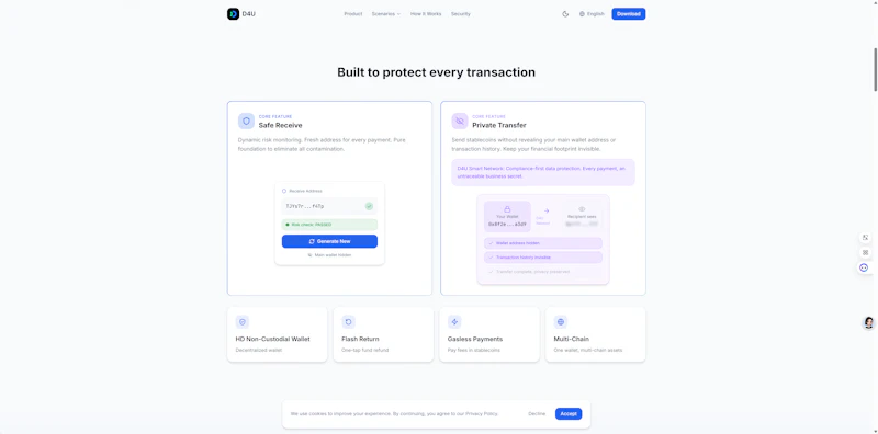 D4U Wallet screenshot 1
