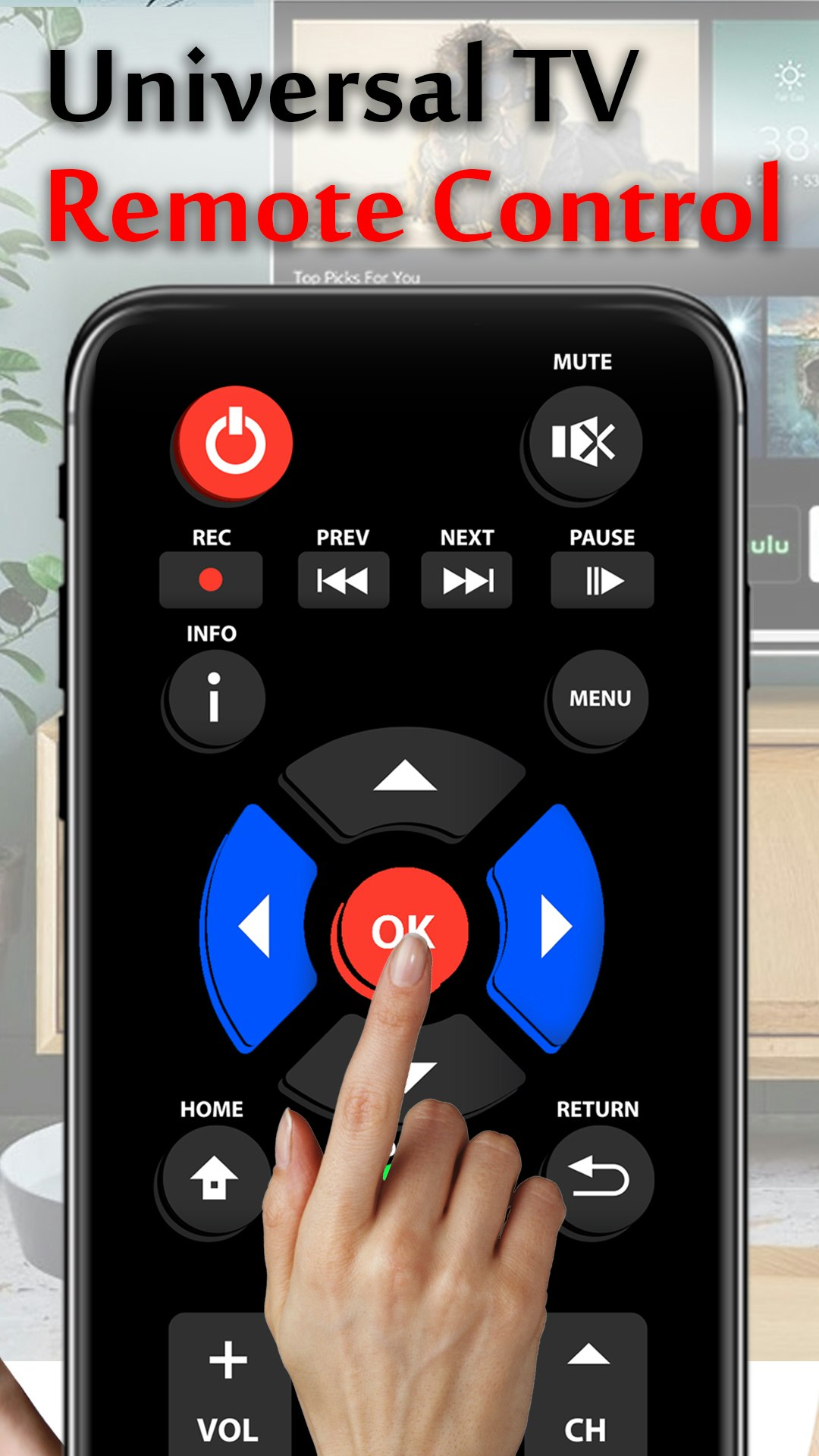 Mídia 3 de Aplicativo universal de controle remoto de TV - TV Remote que funciona para Android TV, bem como para TVs inteligentes