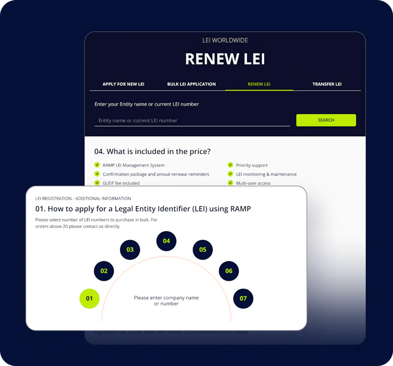 LEI Management Platform screenshot 3
