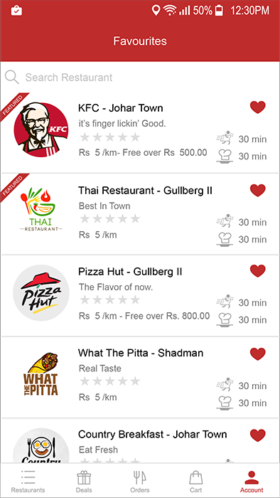 Food Delivery. Restaurant IOS gallery image