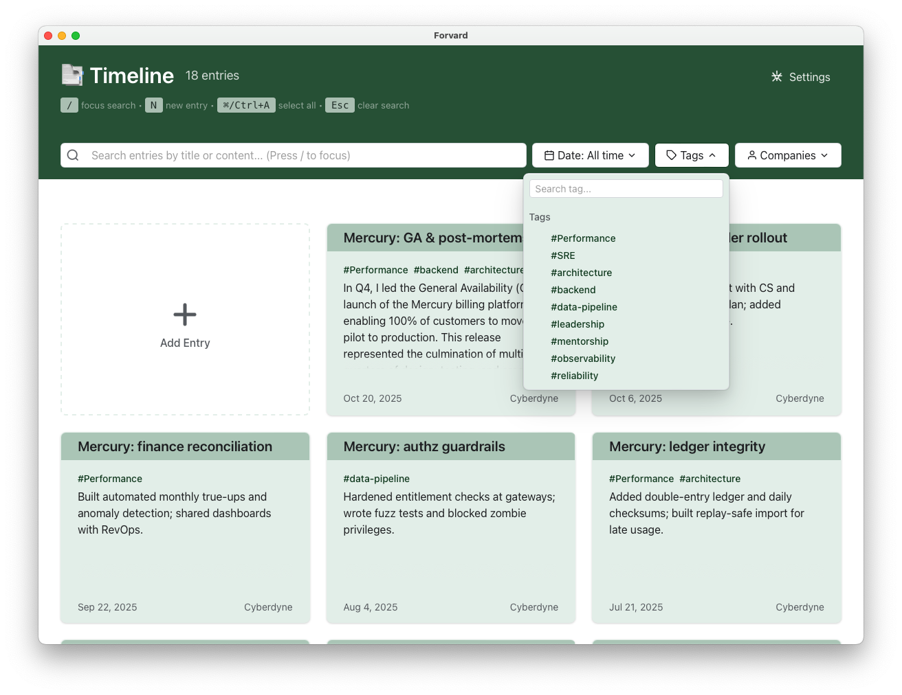 Média Forvard: Career Achievement Tracking App - Career achievement tracking app | performance review tool 2