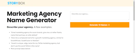 Marketing Agency Name Generator gallery image