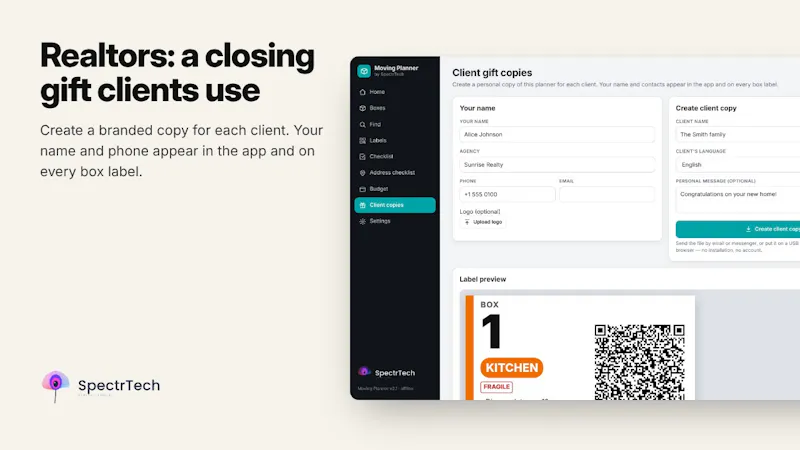 Moving Planner with QR Box Labels screenshot 8