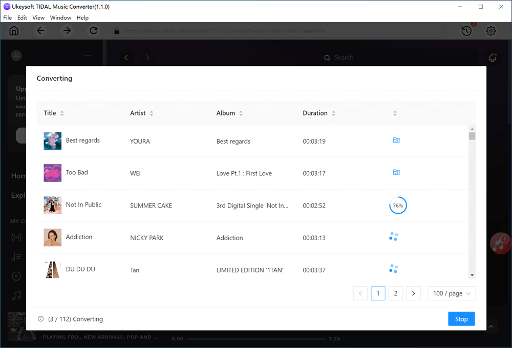 Ukeysoft Tidal Music Converter - Laden Sie Gezeitenmusik herunter und konvertieren Sie sie in MP3 Medien 5
