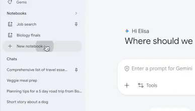 Notebooks in Gemini gallery image