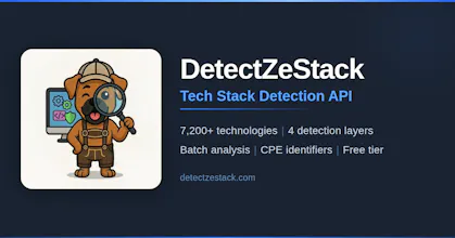 DetectZeStack — Tech Stack Detection API gallery image