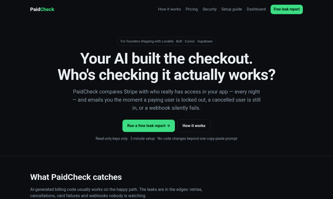 PaidCheck gallery image