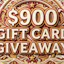$900 Gift Card Giveaway Rules, Dates and
