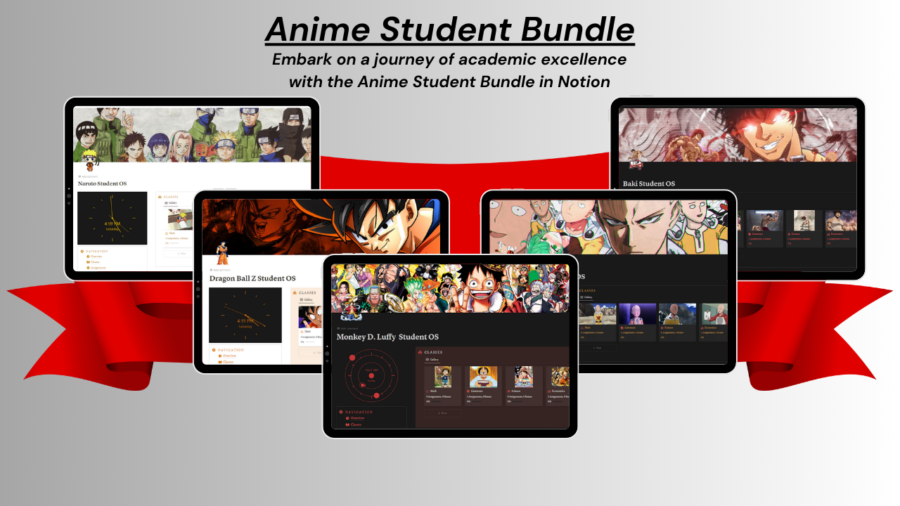 Notion Anime Student OS Bundle