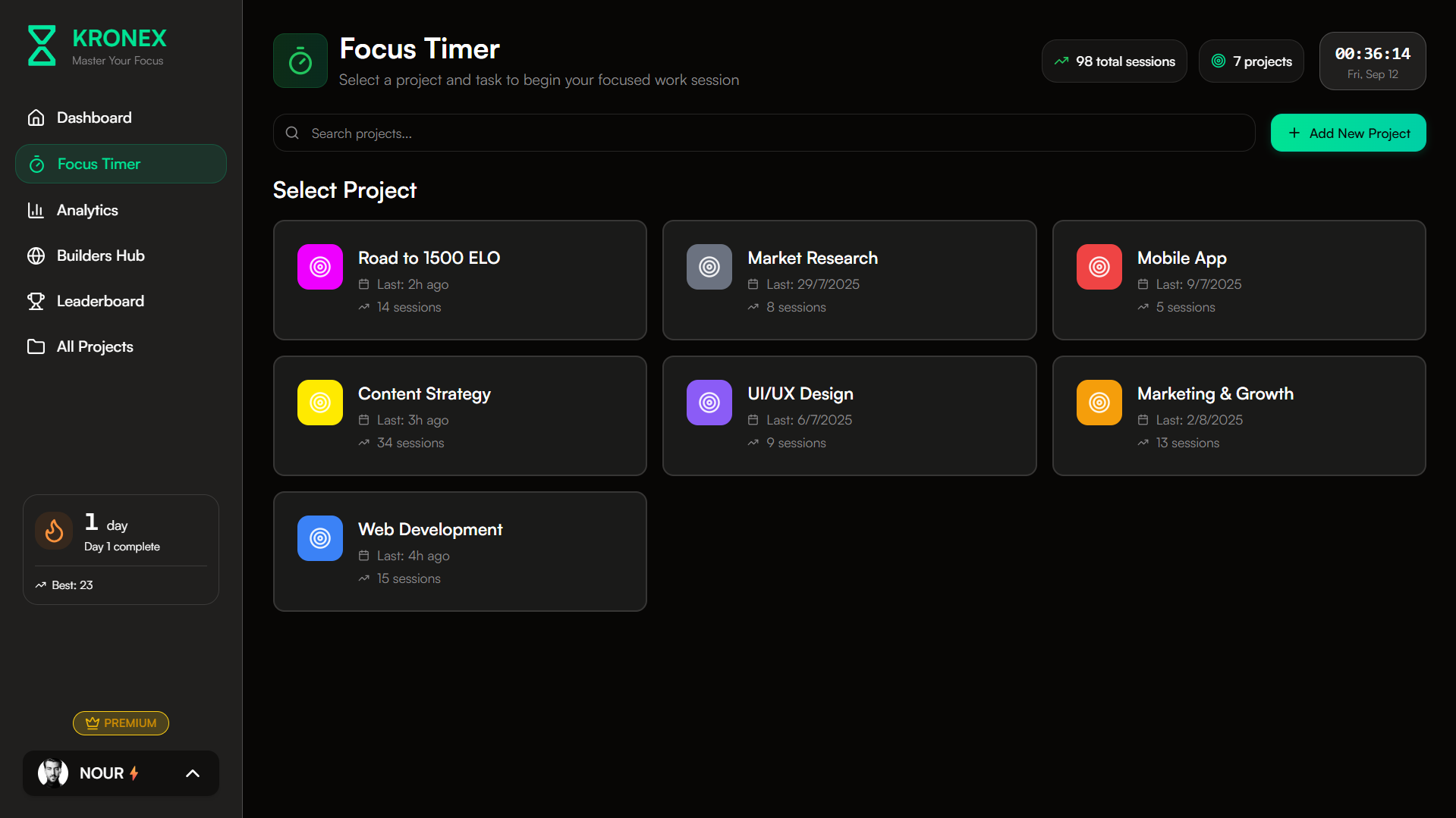 Média Kronex 2.0 - Deep Work Tracker et Advanced Focus Analytics for Builders 5