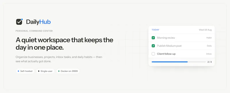 DailyHub screenshot 2