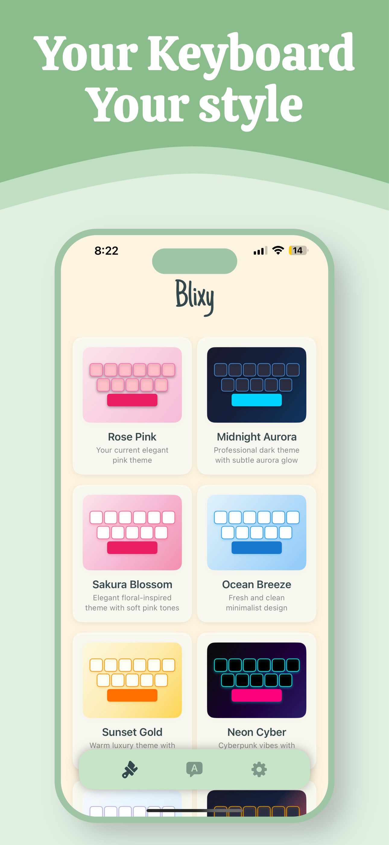 Média Serrée - Polices et thèmes pour le clavier iOS 2
