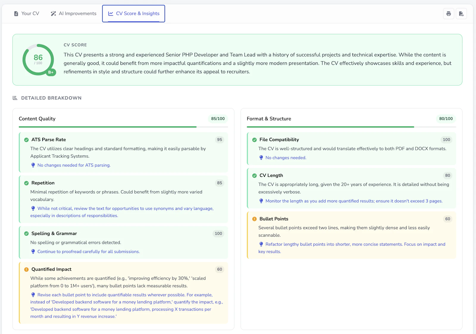 AIJobScout: Free CV Quality Checker screenshot 2