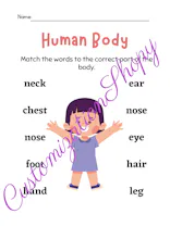 Kids activities | Body Parts Names gallery image