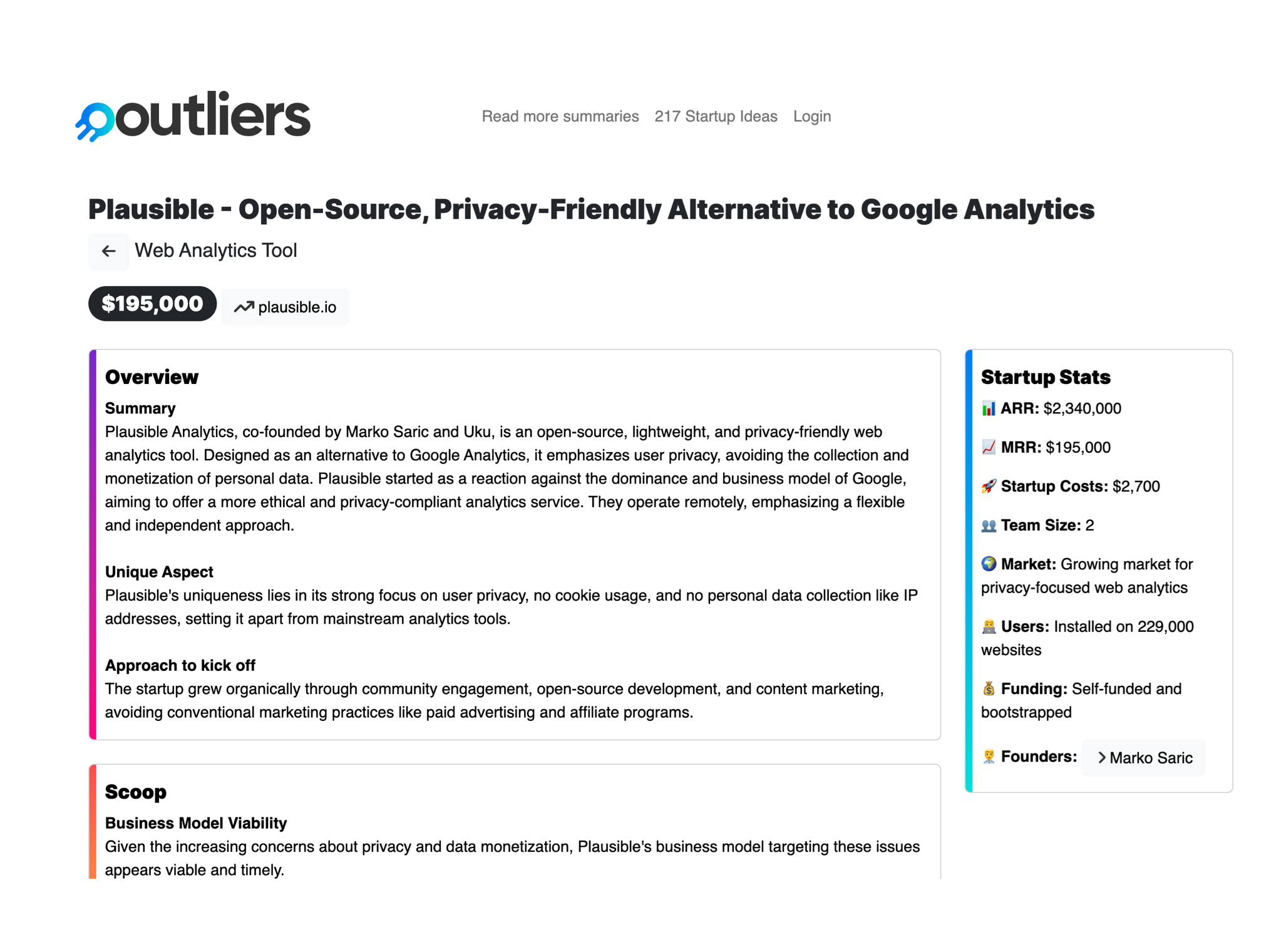Ooutliers - Discover successful startups and how they make money. media 4