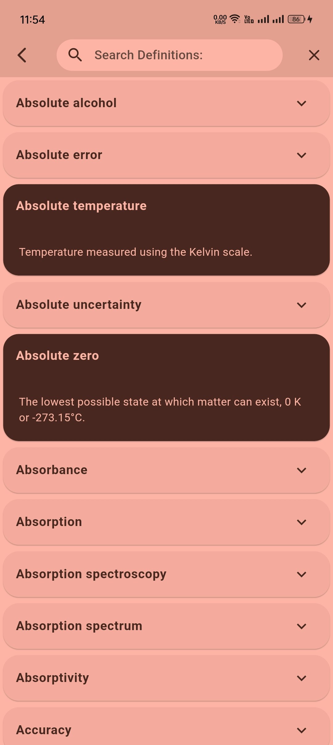 Tavola periodica - La tabella periodica applicazione per elementi chimici. media 8