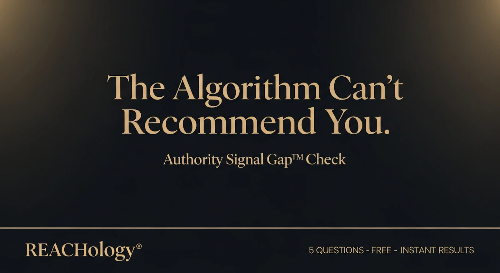 REACHology® Authority Signal Gap™ Check screenshot 1