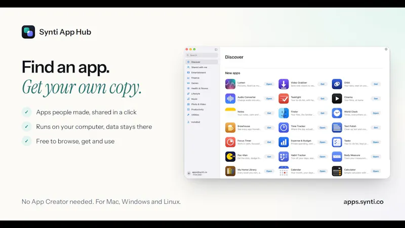 Synti Apps screenshot 1 (video preview)