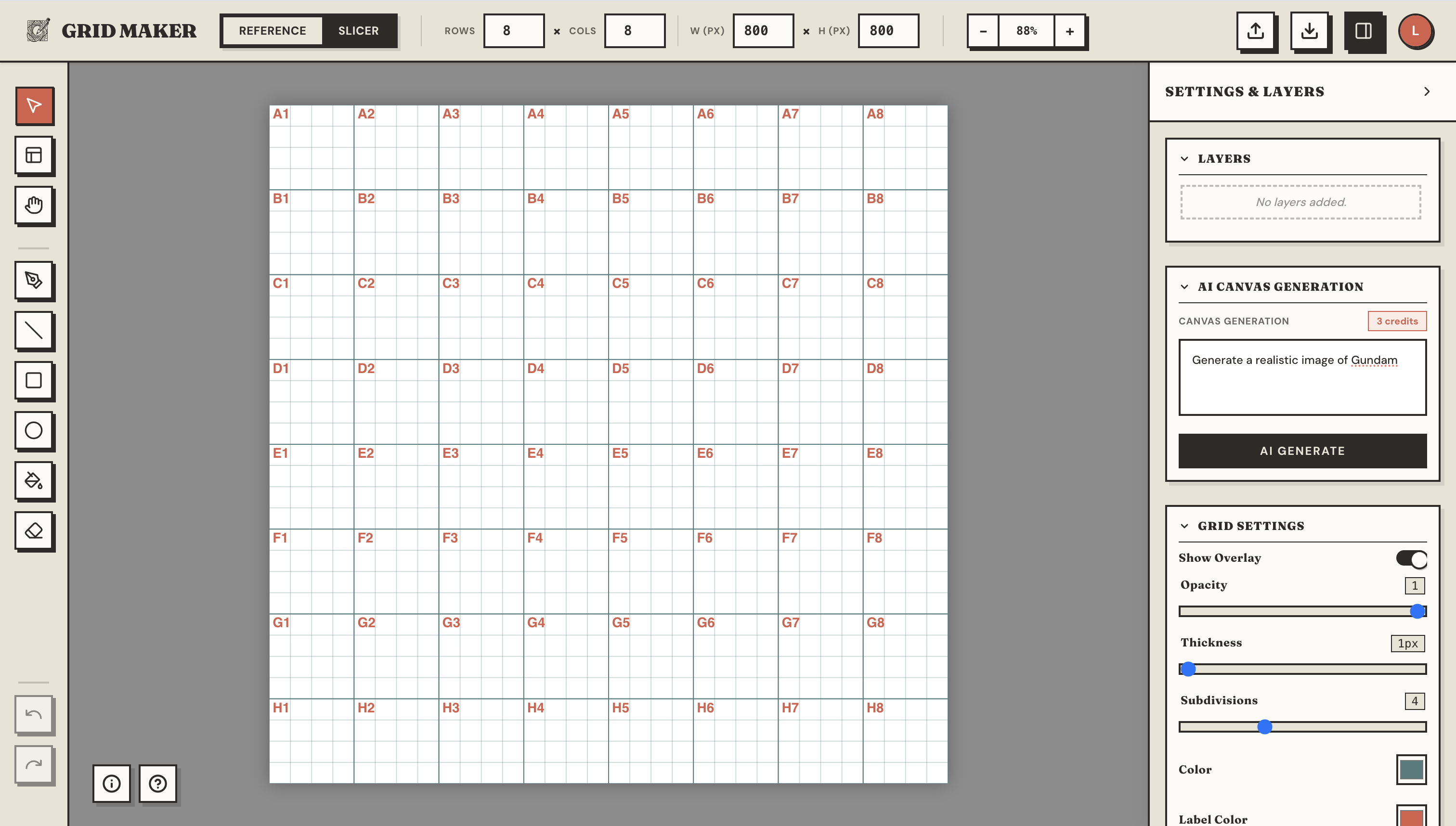 Grid Maker - Screenshot 2 showing product features and functionality