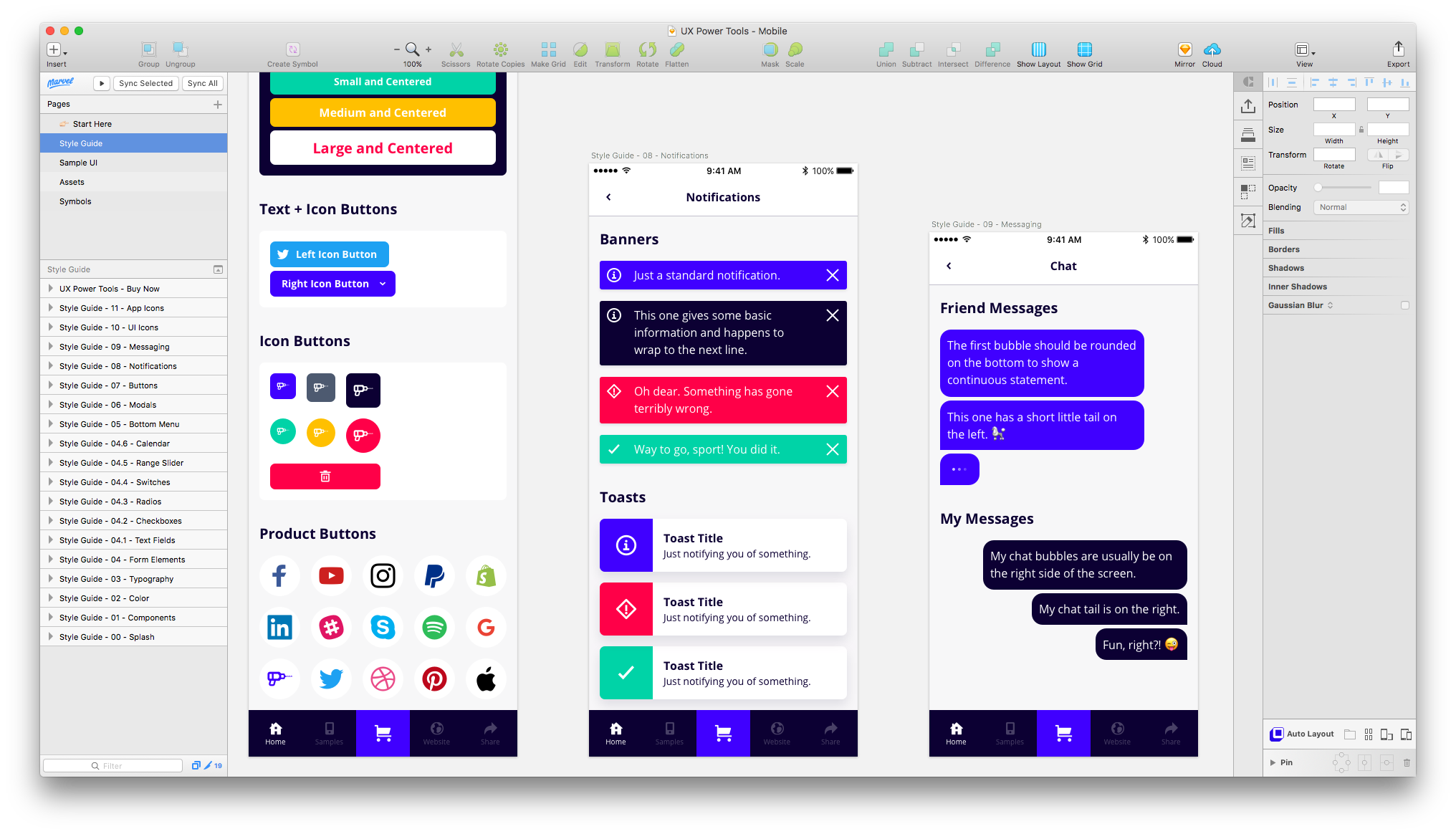 Sketch Mobile Design System by UX Power Tools gallery image