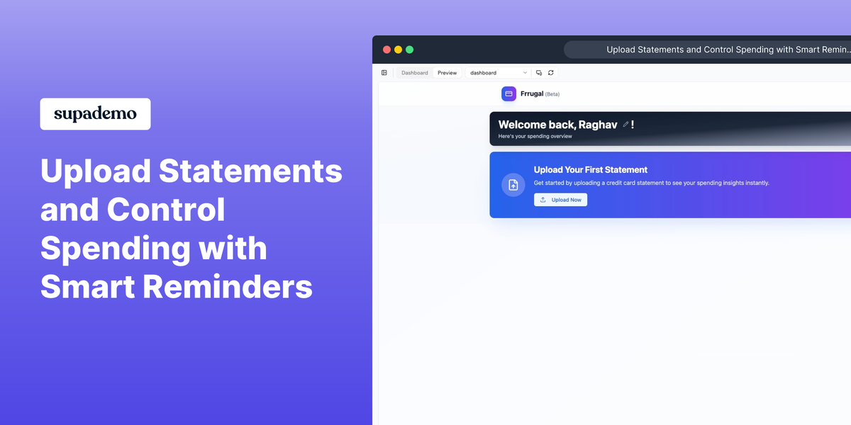 Frrugal - Main product screenshot demonstrating key features and user interface
