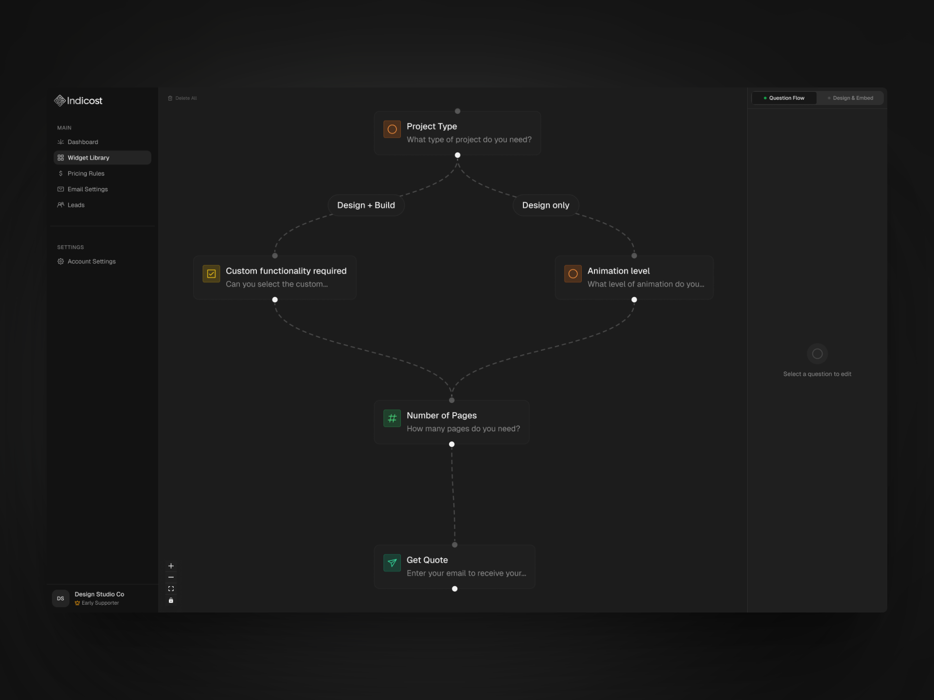 Indicost - Screenshot 2 showing product features and functionality