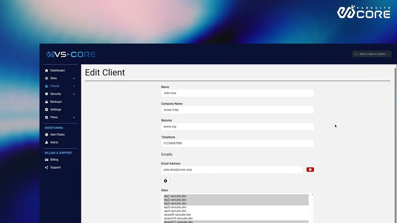 Varsuite Core - One Dashboard, All Sites gallery image