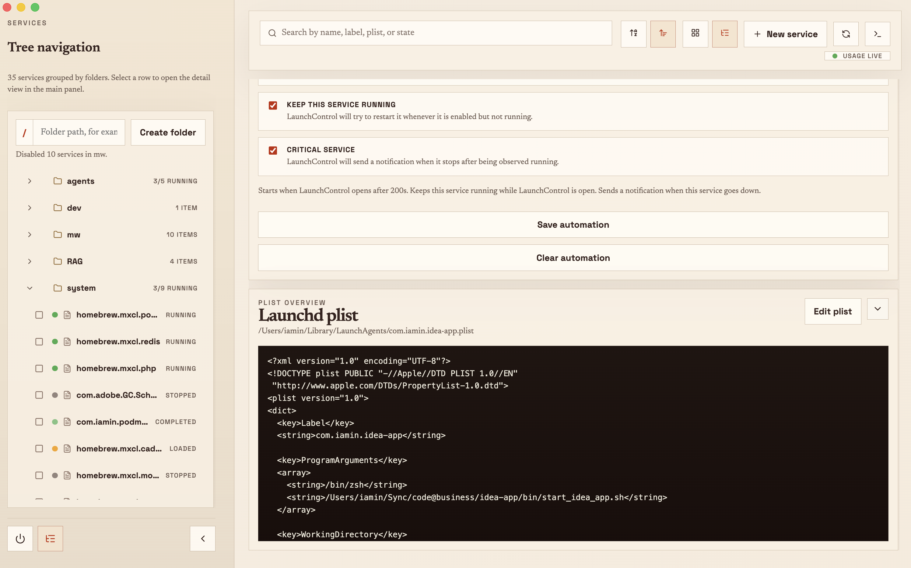MacOS Launch Control  gallery image