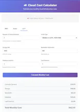 Cloud Cost Calculator gallery image