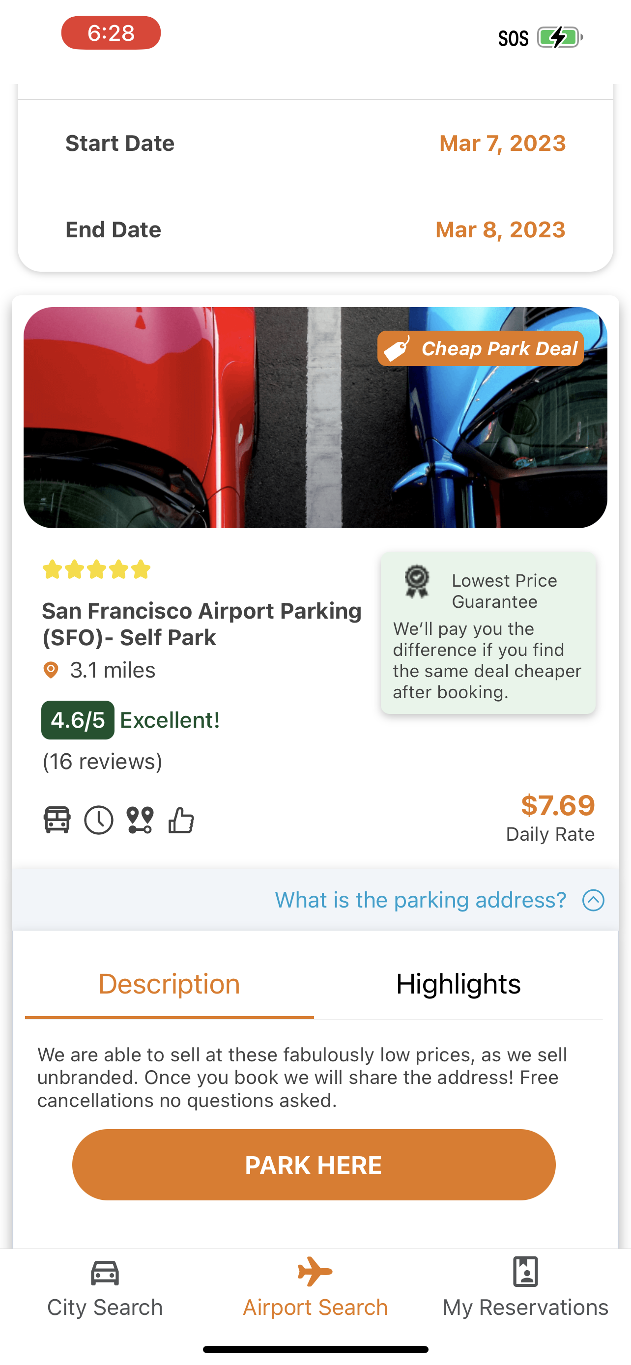在空中停車的移動預訂應用程序 media 3
