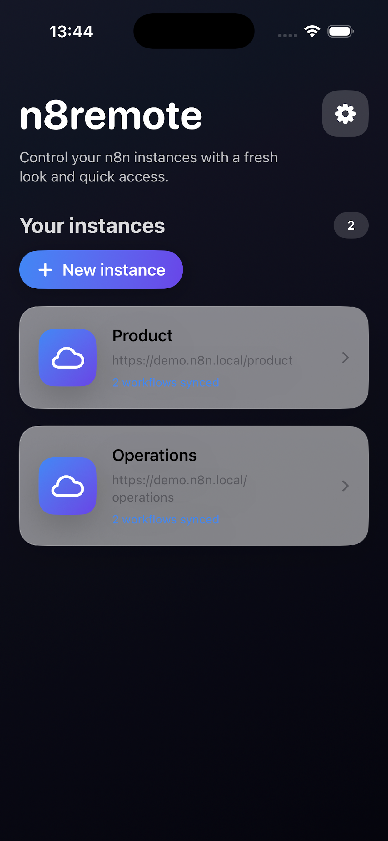 n8remote - Mobile Control for n8n - Main product screenshot demonstrating key features and user interface