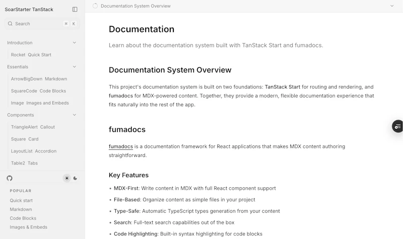 SoarStarter TanStack screenshot 4