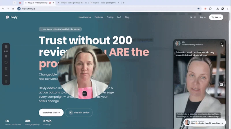 heyly.io screenshot 1 (video preview)