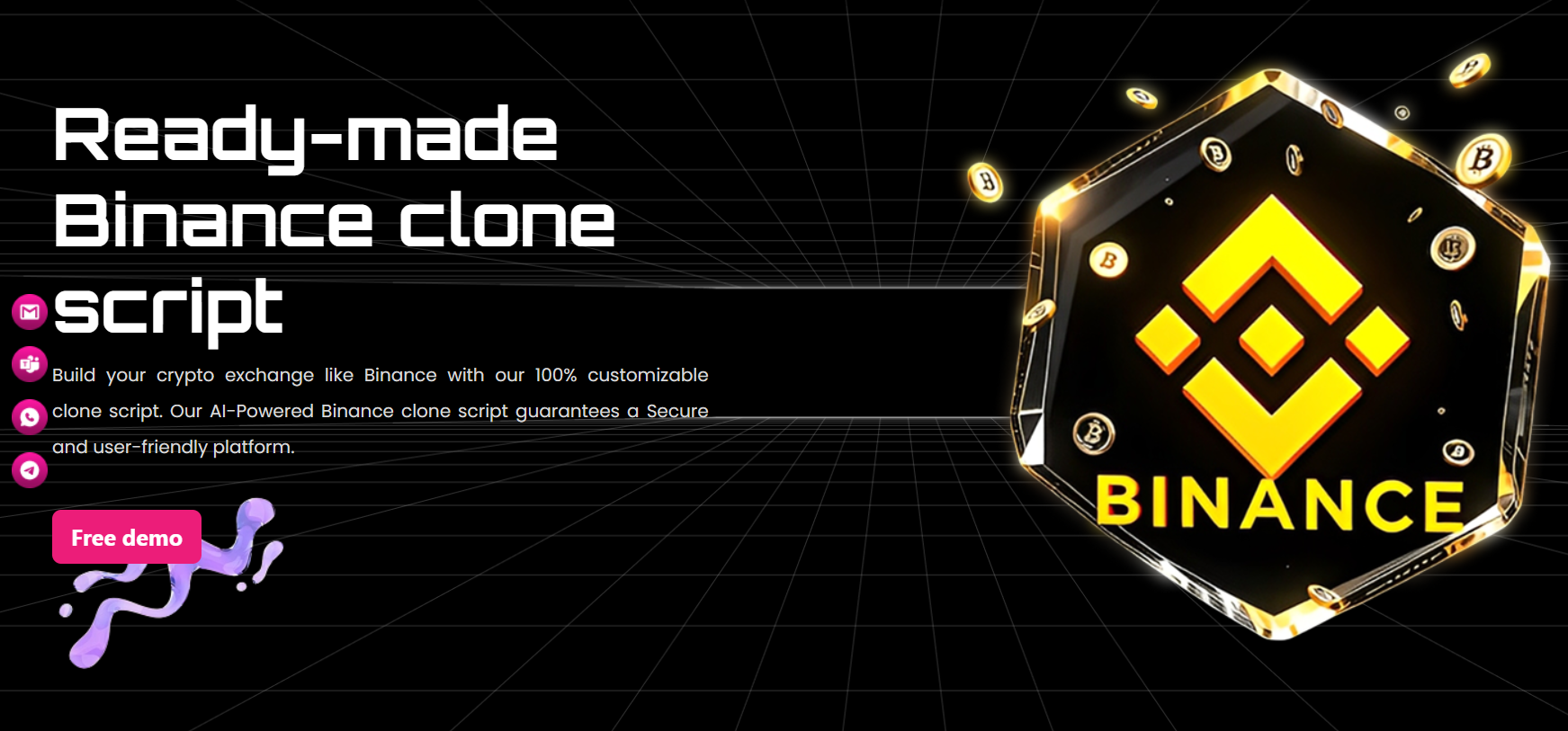 Binance Clone Script - Main screenshot showing features and interface
