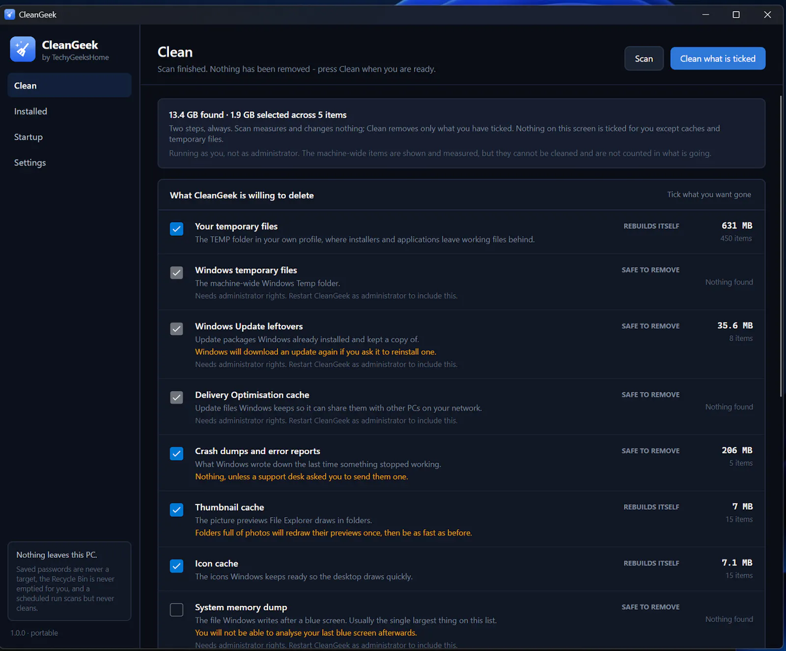 CleanGeek screenshot 2