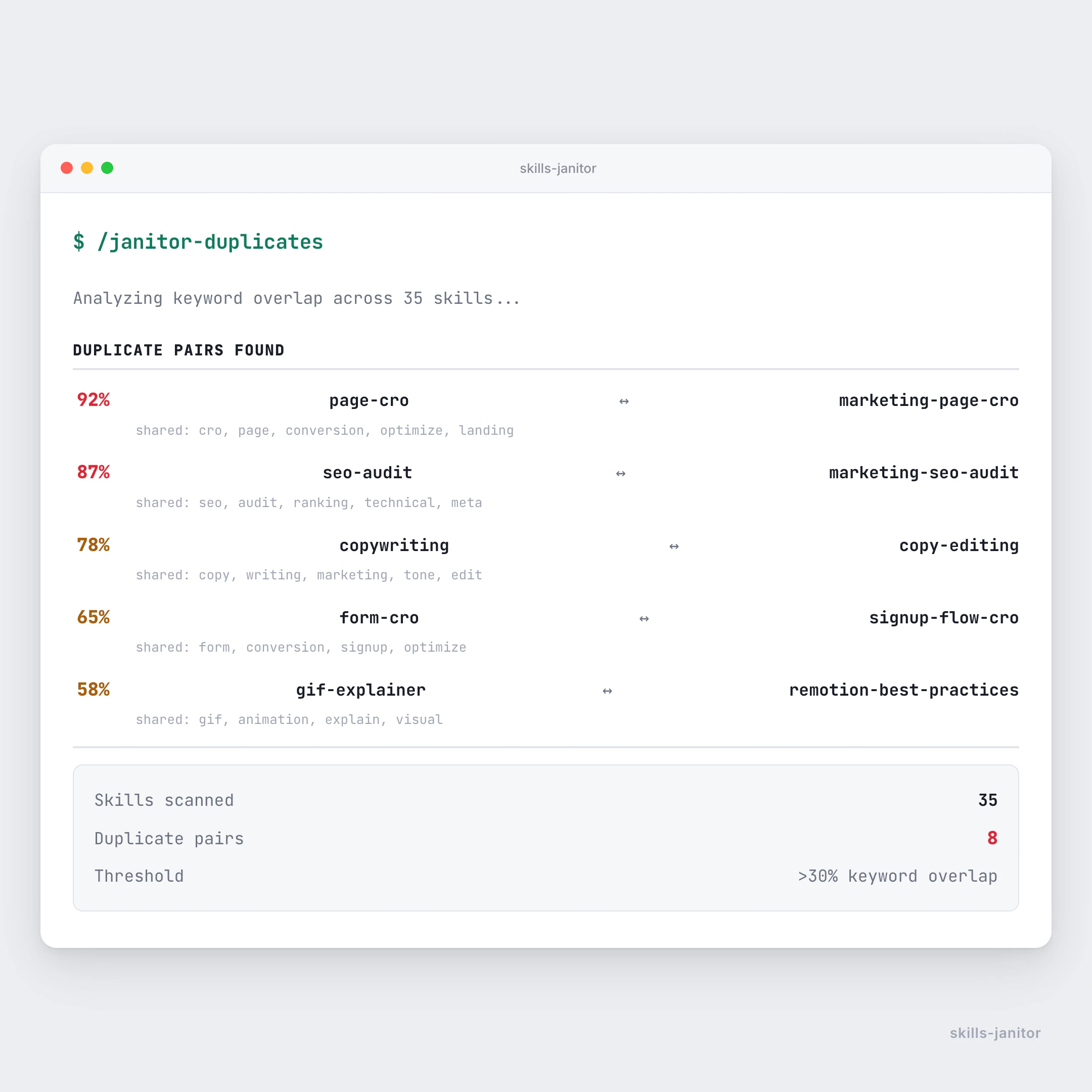 Skills Janitor screenshot 3