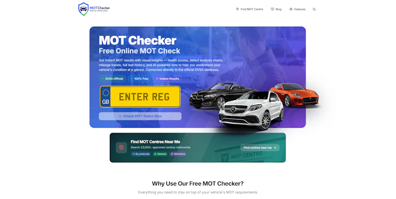 MOT Checker screenshot 1