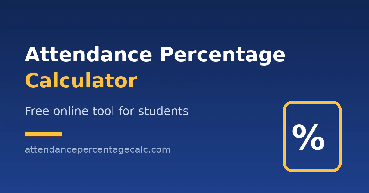 Attendance Percentage Calculator gallery image