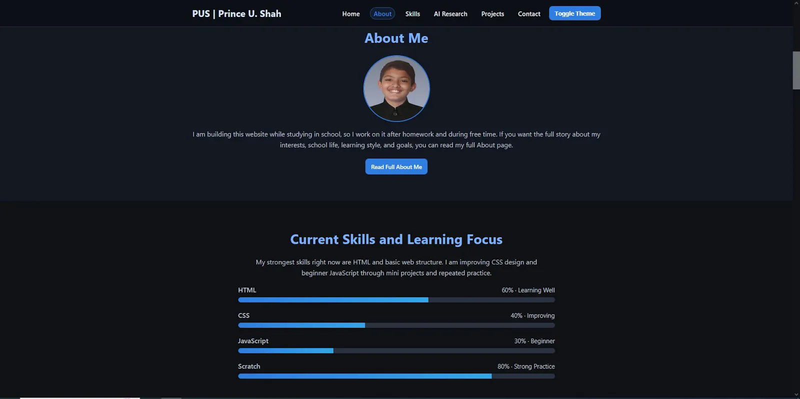 Princehacky Portfolio screenshot 1