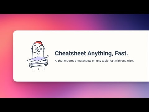 startuptile CheatSheet AI-Create a cheatsheet for anything fast