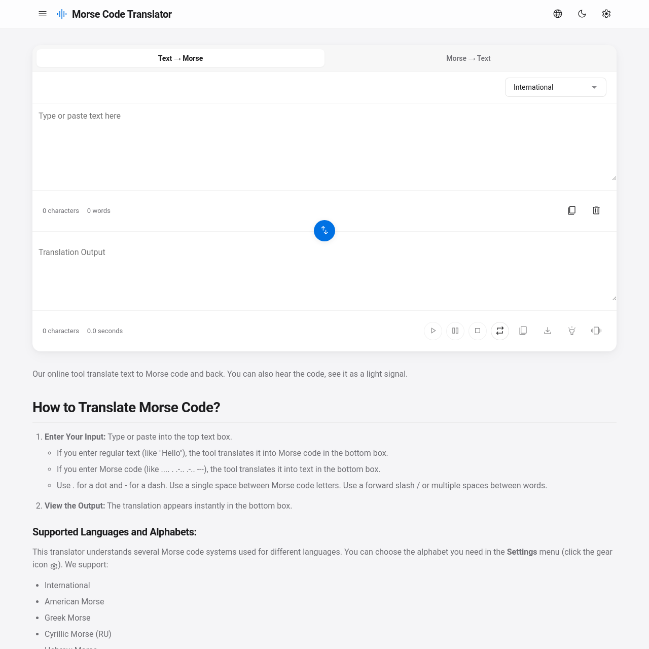 Morse Code Translator gallery image