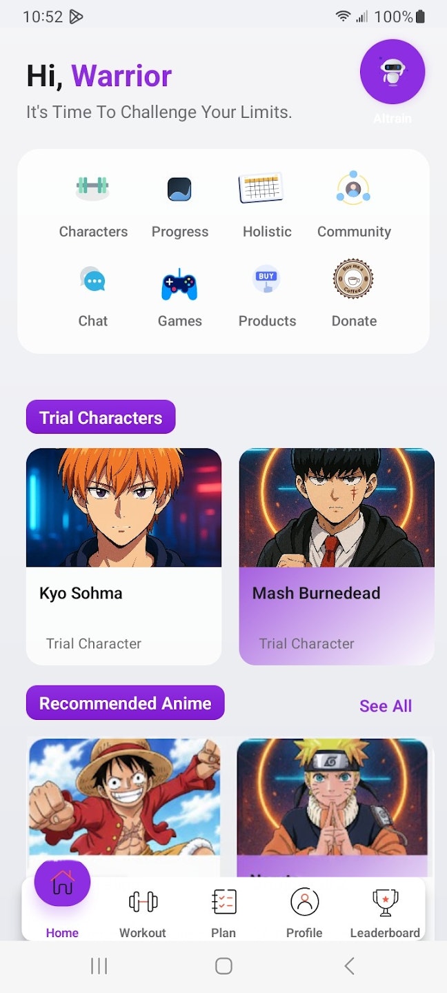 AniTrain - Main product screenshot demonstrating key features and user interface