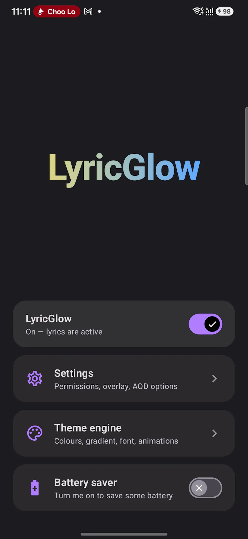 LyricGlow - lyrics on your lock screen screenshot 5