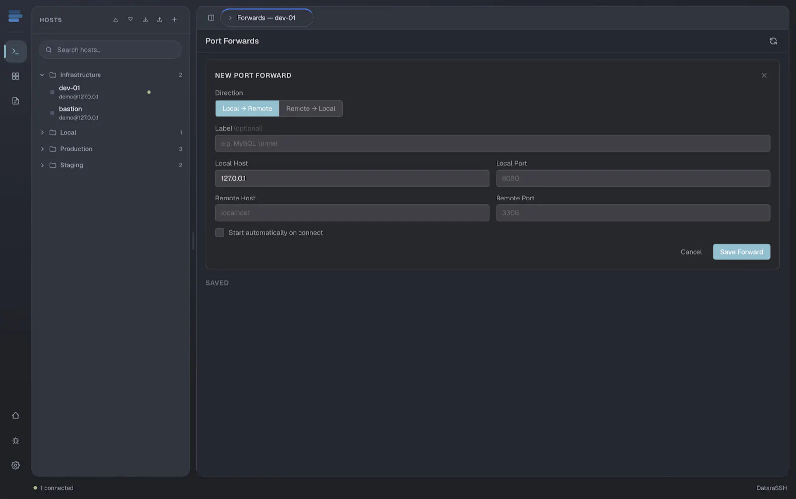 DataraSSH screenshot 1