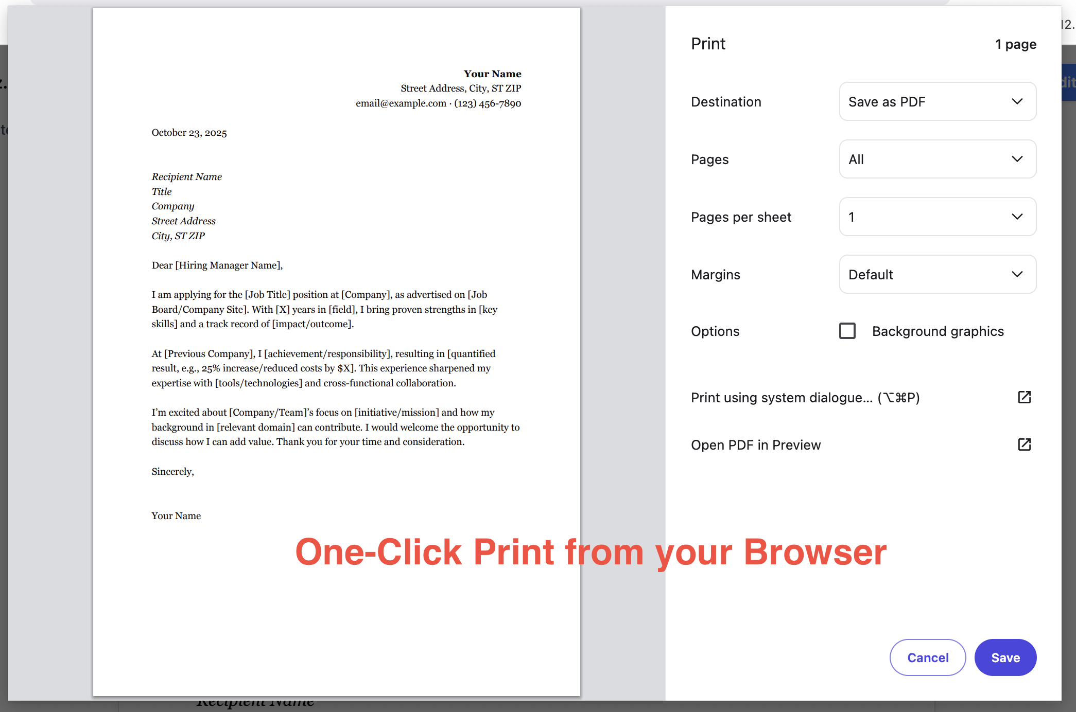Instant templates for real-world needs gallery image