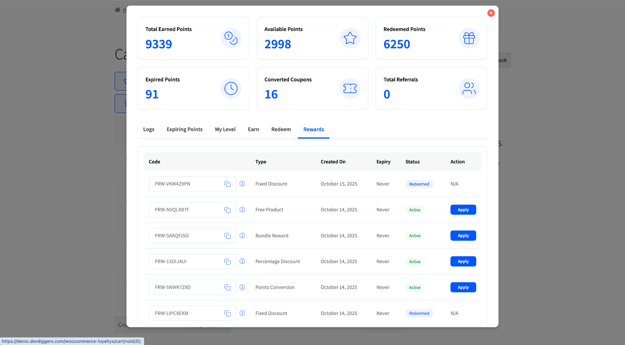 LoyaltyX – WooCommerce Points & Rewards - Screenshot 3 showing product features and functionality