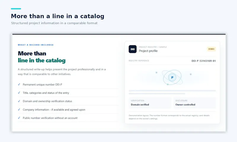 DEI Internet Project Registry screenshot 7