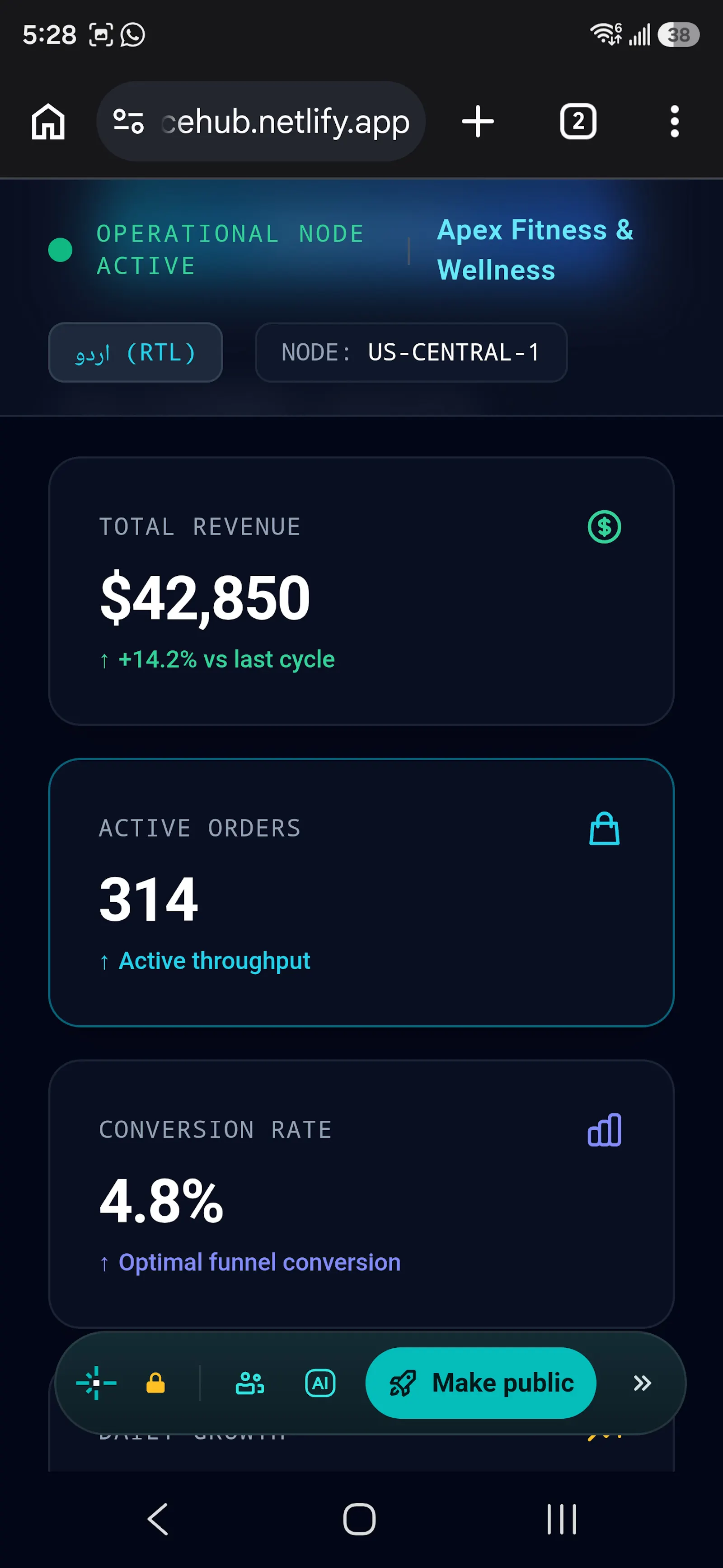 Business Performance Hub screenshot 1