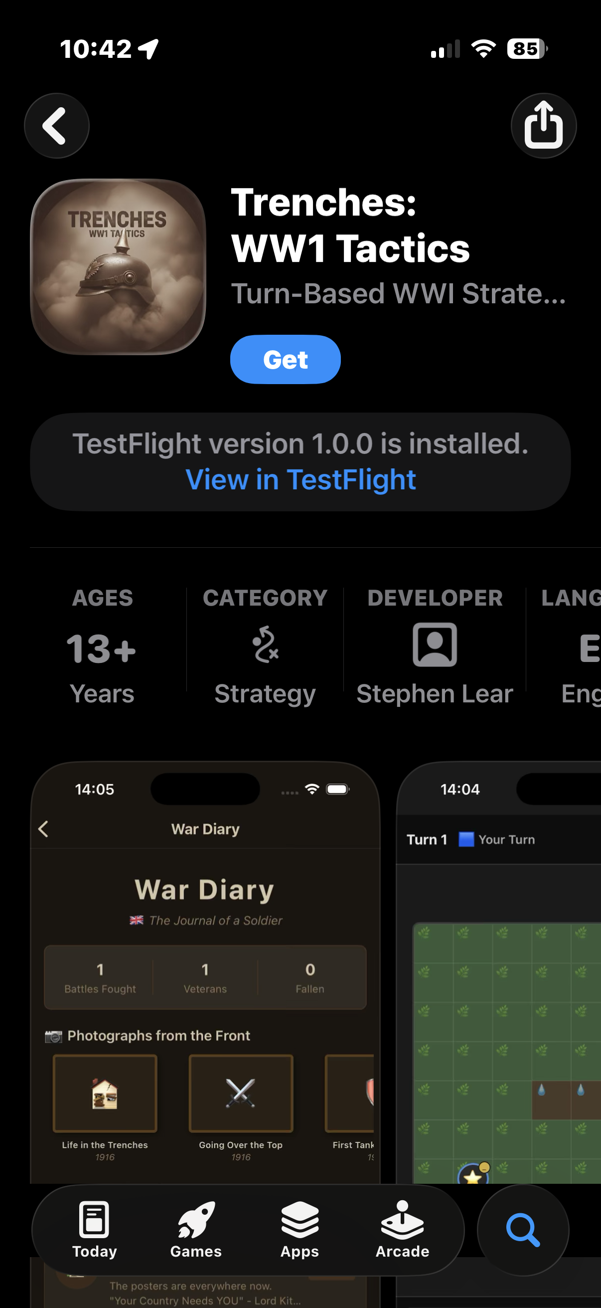 Trenches: WW1 Tactics  - Screenshot 2 showing product features and functionality