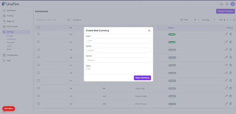 UnoPim screenshot 10